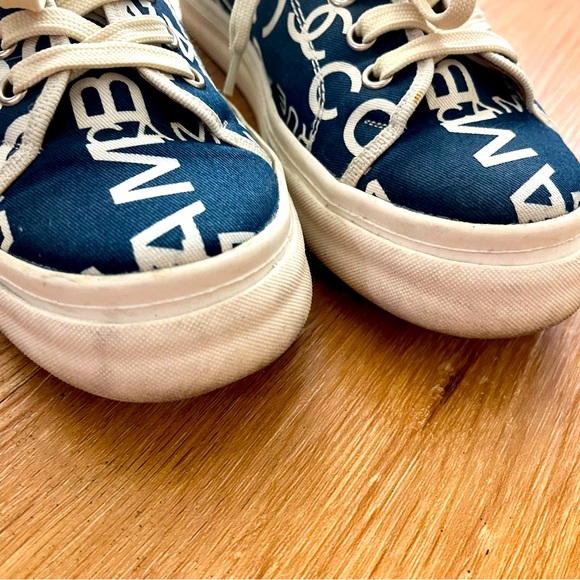 CHANEL vintage 31 Rue Cambon canvas platform sneakers - Picture 5 of 6